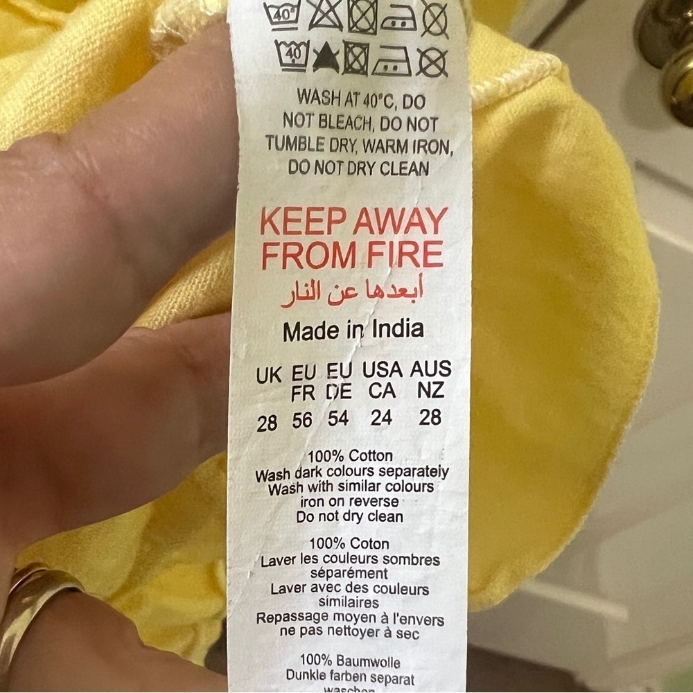 Boohoo Dress Maxi Dress tiered Yellow 14 - Picture 5 of 5
